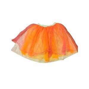 Little Girls Orange And Yellow Halloween Costume Tutu Fits Children 5-6 Years